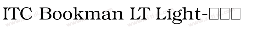 ITC Bookman LT Light字体转换